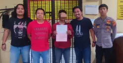 Tersangka KR saat diamankan di Mapolresta Serang Kota. (Sumber: Dok. Humas Polresta Serang Kota)