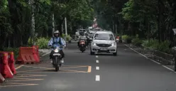 Ilustrasi, sejumlah kendraan melintas diantara pepohonan di Teuku Umar, Menteng, Jakarta, Senin, 27 Oktober 2025. (Sumber: POSKOTA | Foto: Bilal Nugraha Ginanjar)