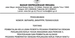 Tangkapan layar dokumen pembatalan status PPPK Paruh Waktu. (Sumber: BKN)