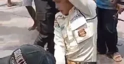 Petugas keamanan menangkap maling motor di Gunung Putri, Kabupaten Bogor. (Sumber: Istimewa)
