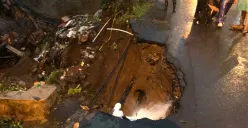 Longsor di Bondongan, Kota Bogor menyebabkan 12 rumah warga terdampak. (Sumber: BPBD Kota Bogor)