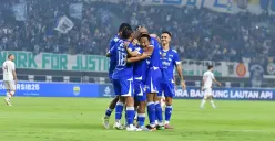 Potret pemain Persib Bandung saat merayakan gol. (Sumber: Persib)