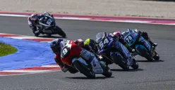 Veda Ega saat berlaga di ajang JuniorGP 2025. (Sumber: Dok Honda)