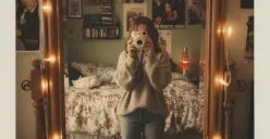 Ilustrasi mirror selfie buatan Gemini AI. (Sumber: Gemini AI)