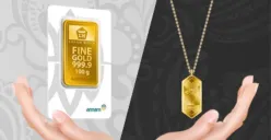 Ilustrasi investasi emas perhiasan atau batangan. (Sumber: logammulia)