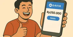 Ilustrasi mendapatkan saldo DANA gratis. (Sumber: Poskota/ChatGPT)