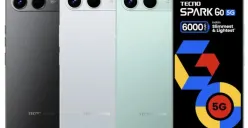 Tecno Spark Go tampil elegan dengan layar 6,6 inci dan baterai jumbo 5000 mAh yang siap menemani aktivitas seharian tanpa khawatir kehabisan daya. (Sumber: Dok/Techno Spark)