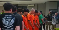 Empat tersangka provokator upaya penyarangan Mako Satlat Brimob Cikeas ditangkap polisi. (Sumber: Poskota/Giffar Rivana)