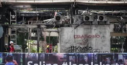 Potret halte Transjakarta pasca unjuk rasa di Jakarta. (Sumber: Poskota/Bilal Nugraha Ginanjar)