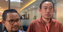 Paman Laras Faizati, Dodhi Hartadi berharap kasus keponakannya dapat diselesaikan secara keadilan restoratif di Bareskrim Polri, Jakarta Selatan, Kamis, 4 September 2025. (Sumber: Poskota/Ali Mansur)