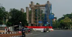 Revitalisasi Lawang Kori di Kabupaten Bogor mencapai 95 persen dengan anggaran Rp4 miliar. (Sumber: Poskota/Giffar Rivana)