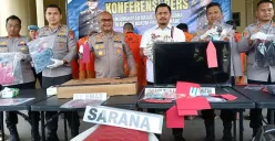 Konferensi pers tindak kejahatan di Mapolres Serang, Kelurahan Cisait, Kecamatan Kragilan, Kabupaten Serang, Banten, Senin, 8 September 2025. (Sumber: Poskota/Rahmat Haryono)