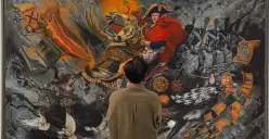 Pameran lukisan terbaru di Jakarta. (Sumber: TikTok/@naknganggur)