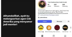 Putra Menkeu Purbaya Yudhi singgung Sri Mulyani (Sumber: Thread/@seduluranakbangsa)