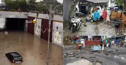 Potret situasi banjir yang melanda Bali. (Sumber: Instagram/@infodenpasar)