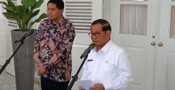 Gubernur Jakarta Pramono Anung (kanan) bersama Mentri PKP Maruarar Sirait di Balai Kota Jakarta, Jakarta Pusat, Rabu, 10 September 2025. (Sumber: Poskota/Muhammad Tegar Jihad)