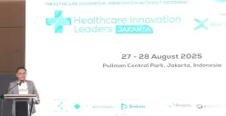 CFRO AdMedika, Danang Rizki Ginanjar saat konferensi Healthcare Innovation Leaders 2025 Conference di Pullman Central Park, Jakarta pada 27–28 Agustus 2025. (Sumber: Dok. Telkom Indonesia)