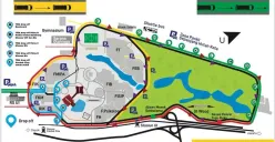 Peta rekayasa lalu lintas di kawasan UI Depok selama kegiatan wisuda 8–13 September 2025. Jalur dalam kampus diberlakukan satu arah dengan pembagian zona parkir, drop off, serta akses masuk dan keluar kendaraan. (Sumber: Polres Metro Depok)