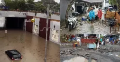 Potret situasi banjir yang melanda Bali. (Sumber: Instagram/@infodenpasar)