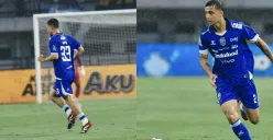 Potret Thom Haye dan Eliano Reijnders yang melakoni debut di Super League 2025/2026 bersama Persib Bandung. (Sumber: Persib)