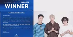 Mendadak batal! Konser WINNER di Jakarta tinggal seminggu lagi. Mengapa dibatalkan Bagaimana prosedur refundnya Cari tahu jawabannya di artikel ini. (Sumber: Instagram/@cq.entertainment, @winnercity)
