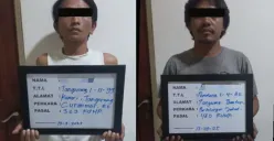 Tampang dua pelaku yang diduga terlibat kasus pencurian kendaraan bermotor (curanmor) yang terjadi di wilayah Jakarta Pusat. (Sumber: Polres Jakarta Pusat)