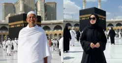 Contoh hasil edit foto AI di Mekkah dengan latar Ka'bah yang tampak realistis. (Sumber: Dok/ Gemini AI)