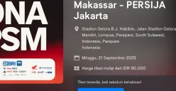 Ilustrasi harga tiket pertandingan PSM Makassar vs Persija Jakarta. (Sumber: Tiket.com)
