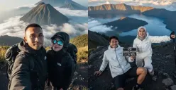 Contoh prompt AI edit foto mendaki bareng pasangan. (Sumber: TikTok)