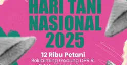 Ribuan petani akan menggelar aksi demo Hari Tani di Jakarta hari ini. (Sumber: Instagram/@tanahuntukrakyat)