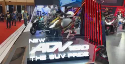 Deretan motor Honda yang dipamerkan di IMOS 2025, ICE BSD, Padegangan, Kabupaten Bekasi, Rabu, 24 September 2025. (Sumber: Poskota/Erwan Hartawan)