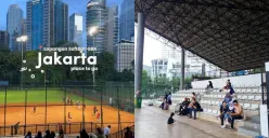 Rute ke lapangan softball, GBK. (Sumber: kolase Instagram)