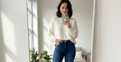 Ilustrasi foto Gemini AI mirror selfie pakai iPhone 17. (Sumber: Poskota/Gemini AI)