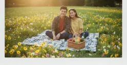 Edit prompt Gemini AI viral yang menghasilkan foto polaroid romantis bareng pasangan. (Sumber: Freepik)