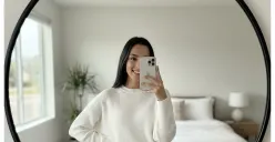 Prompt edit foto mirror selfie menggunakan iPhone 17 Pro Max di Gemini AI (Sumber: Freepik)
