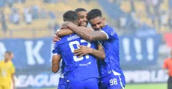 Potret pemain Persib Bandung saat merayakan gol. (Sumber: Persib)