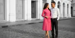 Hasil edit prompt Gemini AI foto studio ala cinematic bareng pasangan. (Sumber: Freepik/pressfoto)