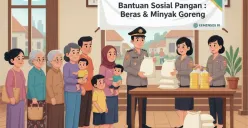 Ilustrasi bansos beras dan minyak goreng. (Sumber: Istimewa)