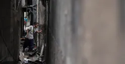 Situasi kebakaran pemukiman padat penduduk Tangki, Taman Sari, Jakarta Barat, Senin, 29 September 2025. (Sumber: Poskota/Bilal Nugraha Ginanjar)