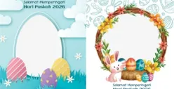 Ilustrasi - Twibbon Hari Paskah 2026. (Sumber: Twibbonize)