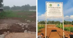 Salah satu plang kepemilikan aset Kementerian Agama di Cogreg, Bogor yang dikelola (UIN) Syarif Hidayatullah   diduga diicopot. (Sumber: UIN Jakarta)