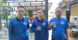 Warga binaan Rutan Kelas I Tangerang menjalani tes urine dalam rangka peringatan Hari Bakti Pemasyarakatan ke-62 tahun. (Sumber: Poskota/Veronica Prasetio)