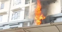 Gedung Polres Metro Jakarta Barat terbakar pada Rabu, 8 April 2026. (Sumber: Istimewa)