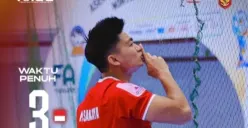 Timnas Futsal Indonesia berhasil kalahkan Vietnam dengan skor 3-2 di Piala AFF Futsal 2026. (Sumber: Instagram/@timnasfutsal)