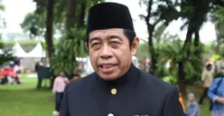 Ketua DPRD Jakarta, Khoirudin saat menghadiri perayaan Lebaran Betawi 2026 di Lapangan Banteng, Jakarta Pusat, Sabtu, 11 April 2026. (Sumber: Dok. DPRD Jakarta)