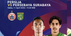 Persija Jakarta menghadapi Persebaya Surabaya di pekan ke-27 Super League 2025/2026. (Sumber: Instageam./@vidiosports)
