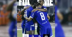 Selebrasi pemain Persib Bandung usai mencetak gol kemenangan dalam laga sengit kontra Bali United di Stadion Gelora Bandung Lautan Api. (Sumber: Dok/Persib)