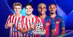 Pertandingan leg 2 babak 8 besar Liga Champions Atletico Madrid vs Barcelona (Sumber: Vidio)