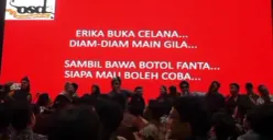 Video lagu Erika yang dinyanyikan mahasiswa tambang ITB dinilai berisi pelecehan terhadap perempuan. (Sumber: X/@iPoopBased)