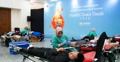 Gelaran program Mandiri Donor Darah yang digelar oleh Bank Mandiri dan PMI. (Sumber: Bank Mandiri)